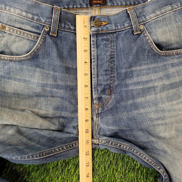 Vintage Y2K LEE Button-Fly Jeans 35x34 (36x34) Blue - Picture 13 of 16